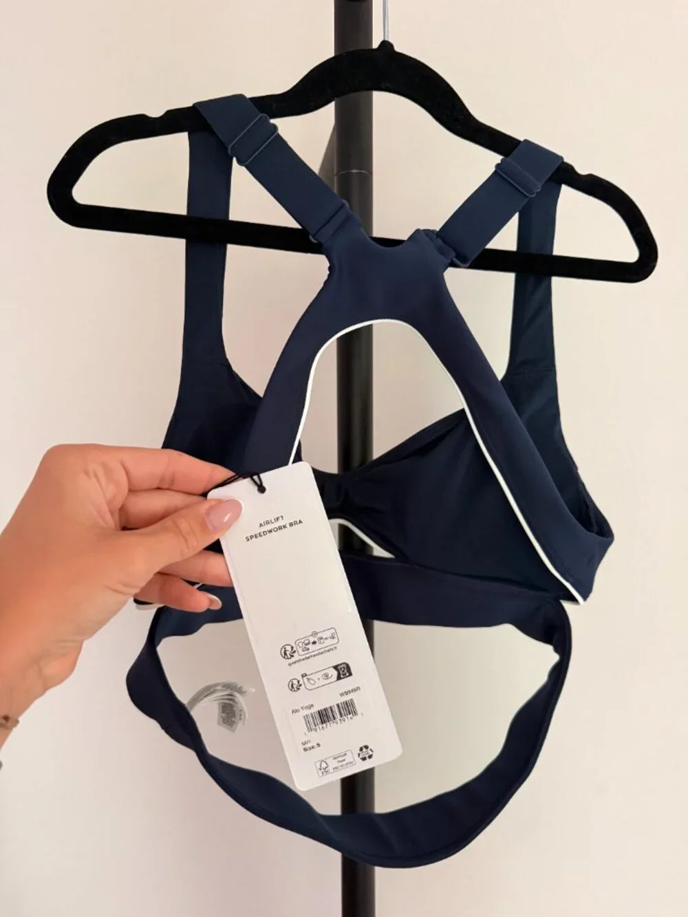 Alo Yoga Airlift Speedwork Sports Bra Navy S